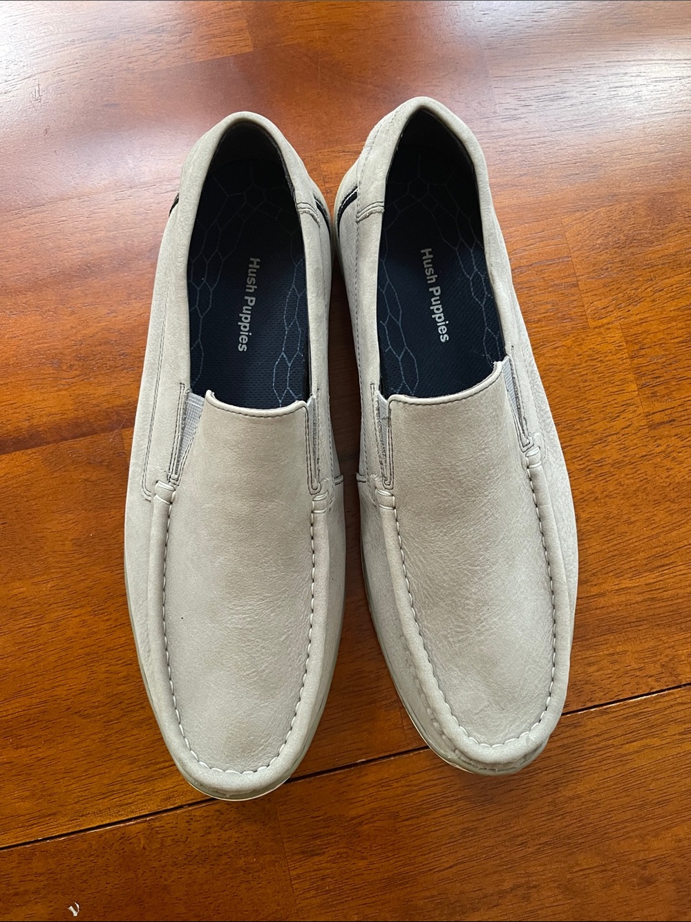 Hush Puppies Men's Slip-On Loafers in Light Taupe Suede